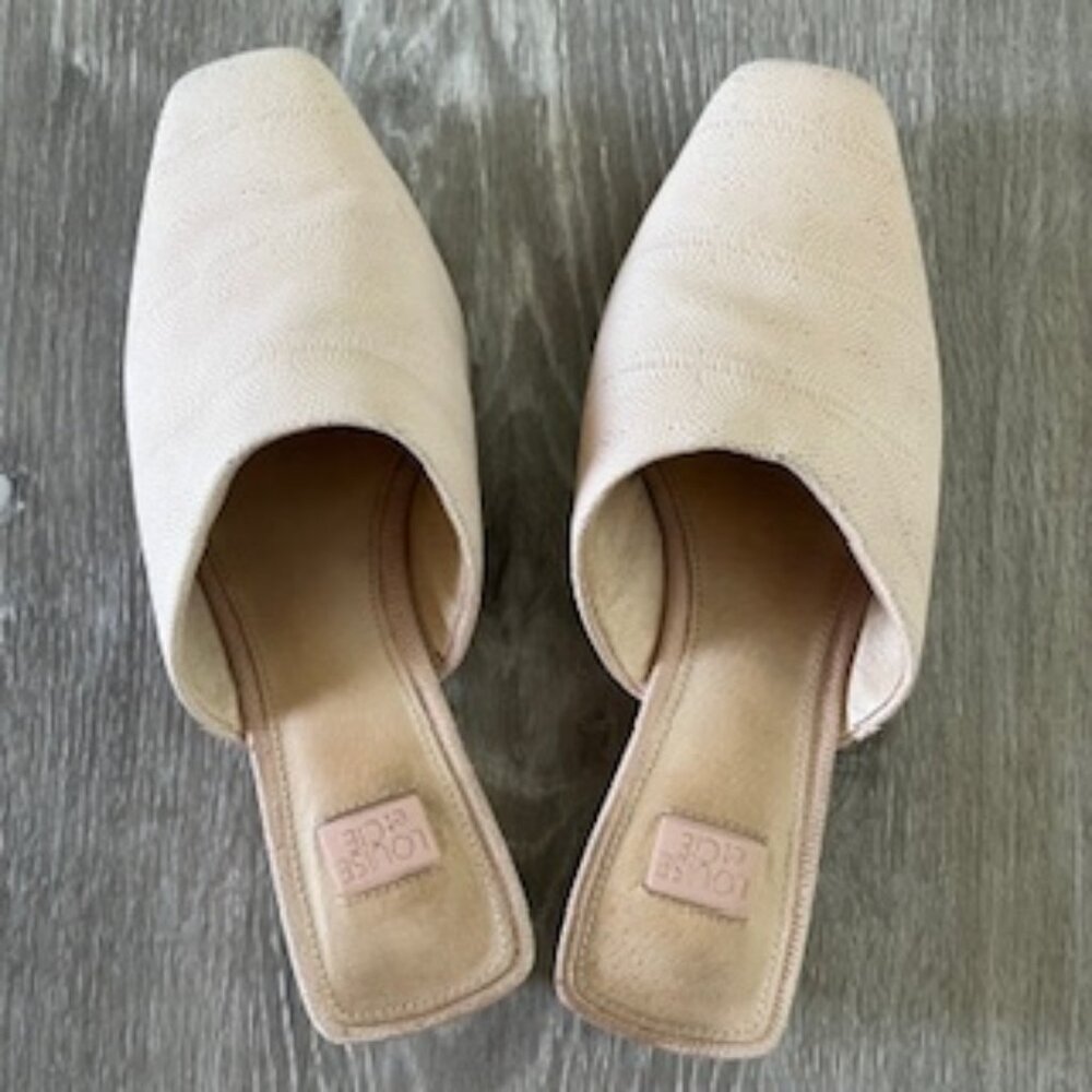 🧡3/15 Louise et Cie Pinkish Beige Mules 7M 37.5